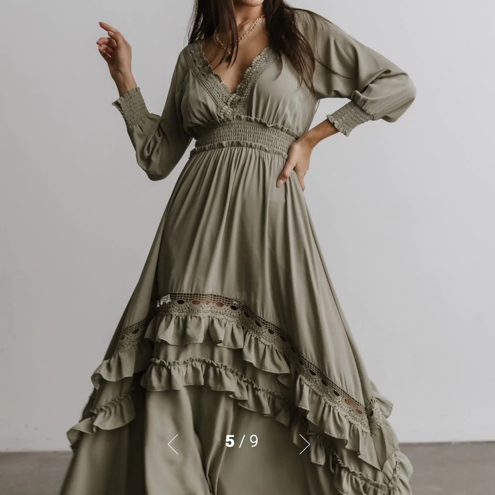 Baltic Born Pippa Olive Maxi Dress